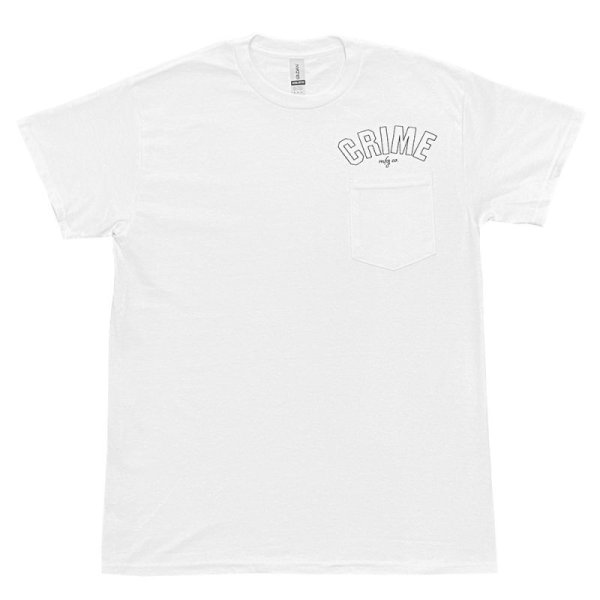画像1: CRIME Tシャツ / ARCH LOGO POCKET (WHITE) (1)