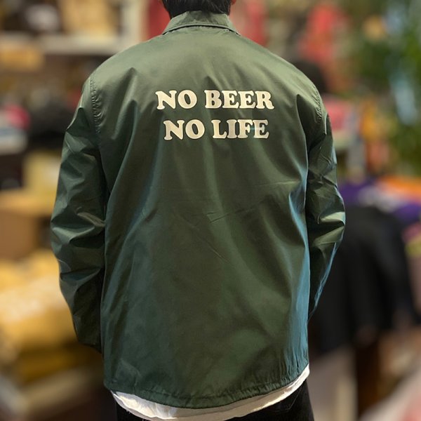 画像1: NO BEER NO LIFE / BOA COACH JACKET (DARK GREEN) (1)