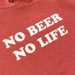 画像2: NO BEER NO LIFE HOODIE (HEATHER CARDINAL/WHITE) (2)