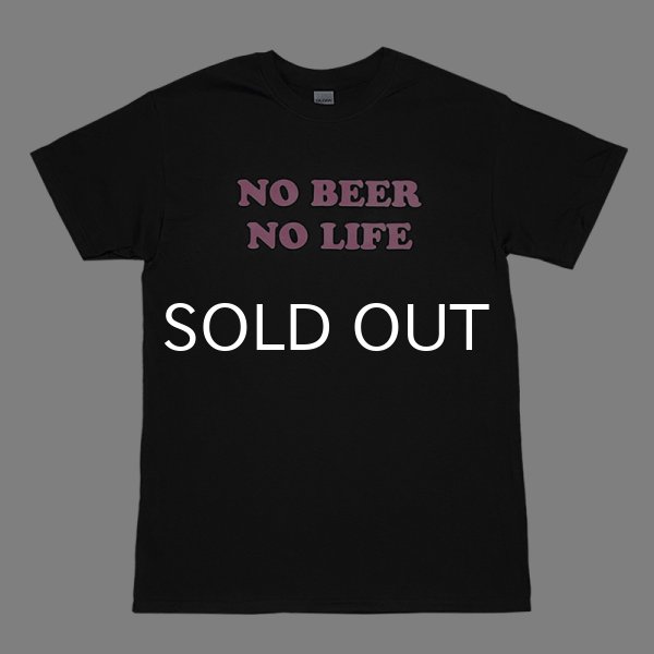 画像1: NO BEER NO LIFE Tシャツ (BLACK/PINK) (1)