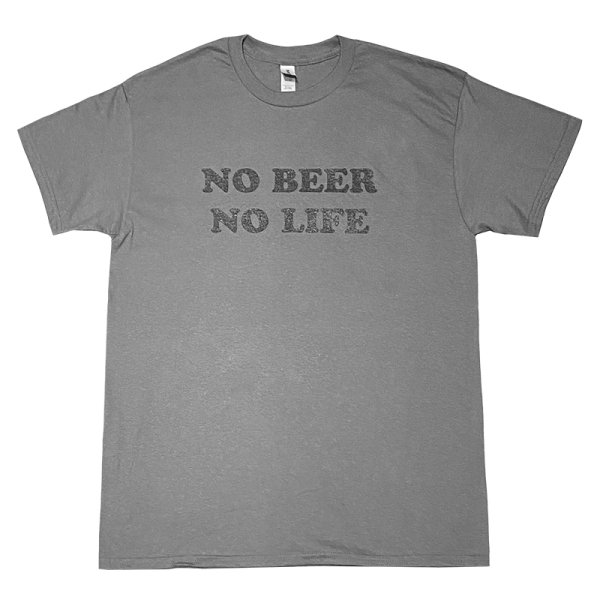 画像1: NO BEER NO LIFE Tシャツ (CHARCOAL/BLACK) (1)