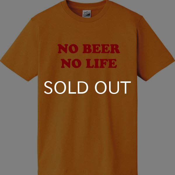 画像1: 【SALE】NO BEER NO LIFE Tシャツ (CORAL ORANGE/RED) (1)