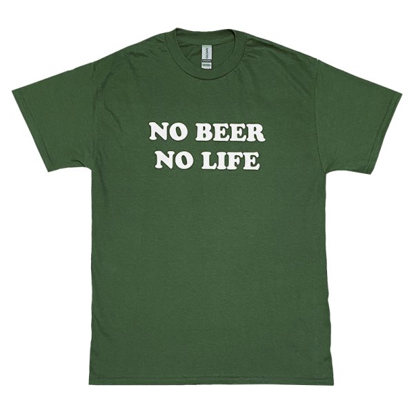 画像1: NO BEER NO LIFE Tシャツ (FOREST GREEN) (1)