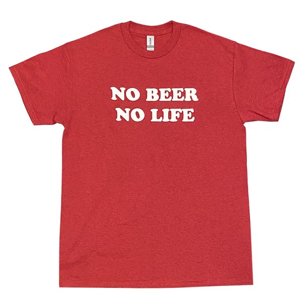 画像1: NO BEER NO LIFE Tシャツ (ANTIQUE CHERRY RED) (1)