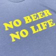 画像2: NO BEER NO LIFE Tシャツ (INDIGO/YELLOW) (2)