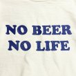 画像2: NO BEER NO LIFE ロングスリーブTシャツ (NATURAL/NAVY) (2)