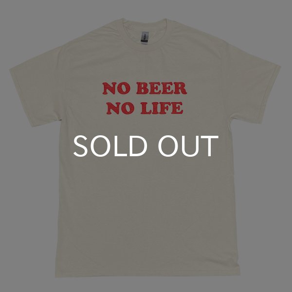 画像1: NO BEER NO LIFE Tシャツ (NATURAL/RED) (1)