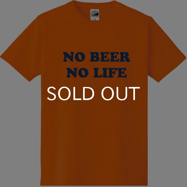 画像1: 【SALE】NO BEER NO LIFE Tシャツ (ORANGE/NAVY) (1)