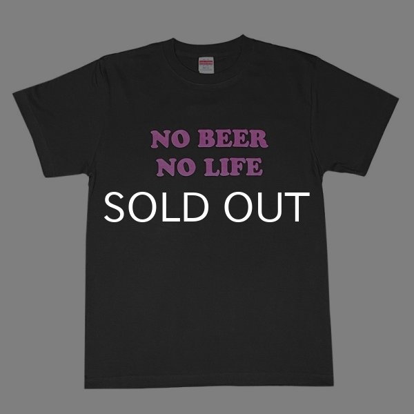 画像1: NO BEER NO LIFE Tシャツ (SUMI/ROSE PINK) (1)