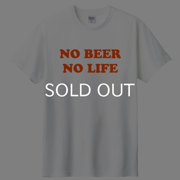 画像1: 【SALE】NO BEER NO LIFE Tシャツ (WHITE/SCARLET) (1)