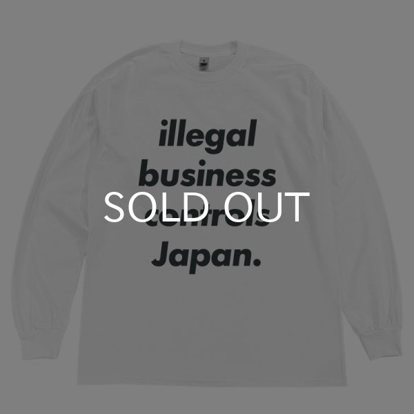 画像1: ILLEGAL BUSINESS CONTROLS JAPAN ロングスリーブTシャツ (WHITE) (1)