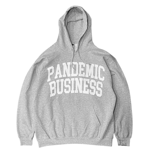 画像1: PANDEMIC BUSINESS HOODIE (HEATHER GREY) (1)