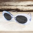 画像1: KURT COBAIN STYLE OVAL SUNGLASS / カート・コバーン オーバル・サングラス (CLEAR BLUE) (1)