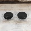 画像3: KURT COBAIN STYLE OVAL SUNGLASS / カート・コバーン オーバル・サングラス (CLEAR SILVER) (3)