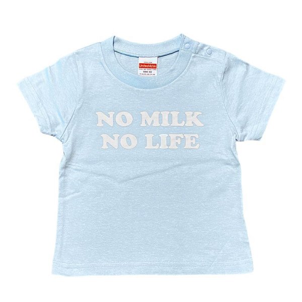 画像1: NO MILK NO LIFE キッズTシャツ / (LIGHT BLUE) (1)