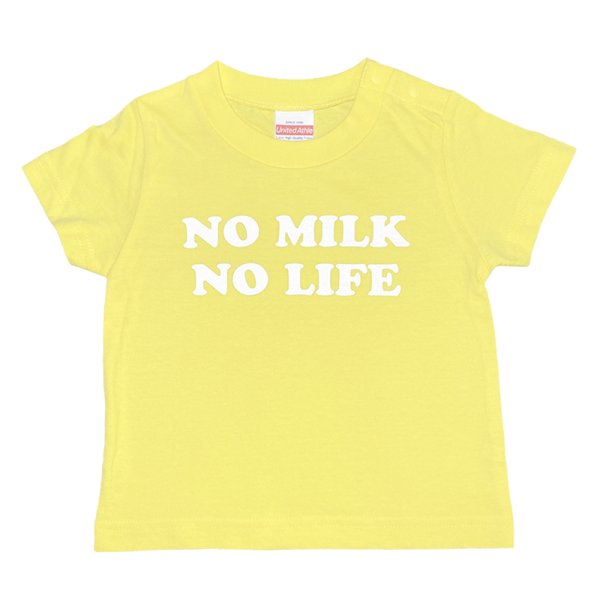 画像1: NO MILK NO LIFE キッズTシャツ / (LIGHT YELLOW) (1)