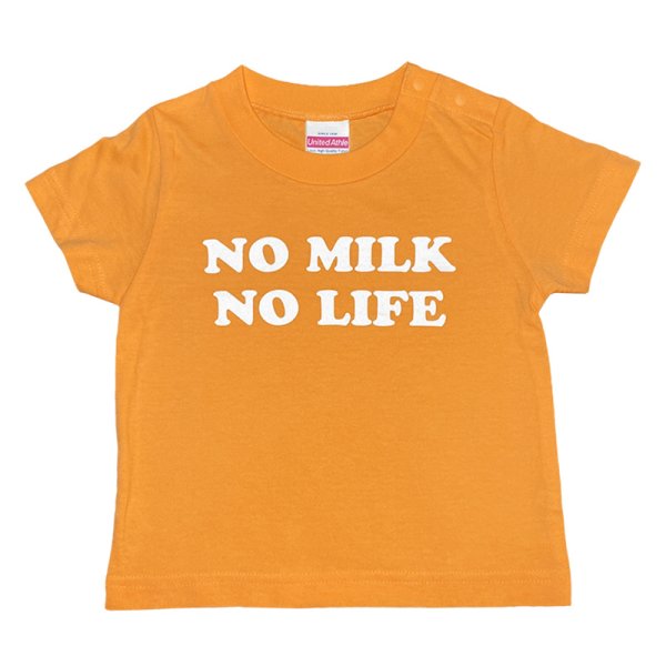 画像1: NO MILK NO LIFE キッズTシャツ / (ORANGE) (1)