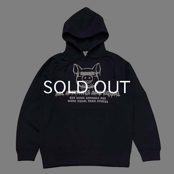 画像1: ANIMALS HOODIE (NAVY) (1)