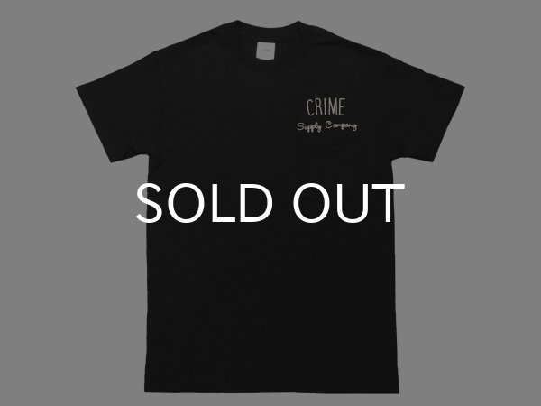 画像1: CRIME Tシャツ / POCKET PENCIL LOGO (BLACK) (1)