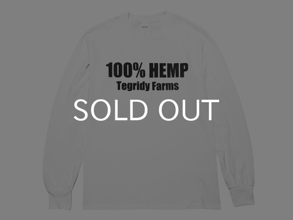 画像1: 100% HEMP TEGRIDY FARMS ロングスリーブTシャツ (WHITE) (1)