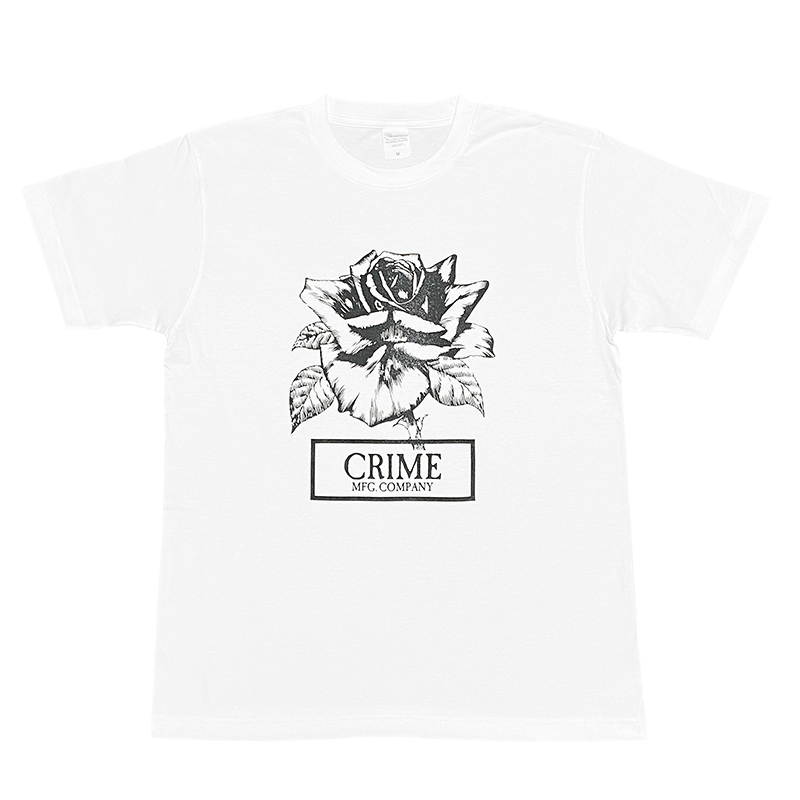 CRIME Tシャツ / ROSE (WHITE) | CRIME ONLINE STORE