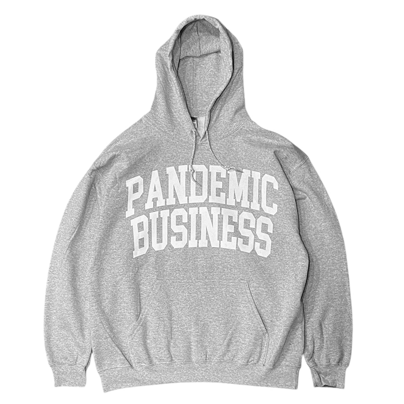 PANDEMIC BUSINESS HOODIE (HEATHER GREY)